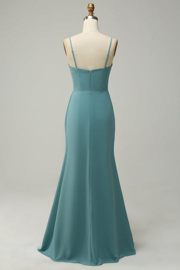 Vestido de Dama de Honor Gasa Verde